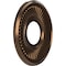 Ekena Millwork Berkshire PVC Medallion (Canopies up to 4 1/2"), 10"OD x 3 1/2"ID x 3/4"P, Metallic Antique Brass CMP10BECAB - alternate 5